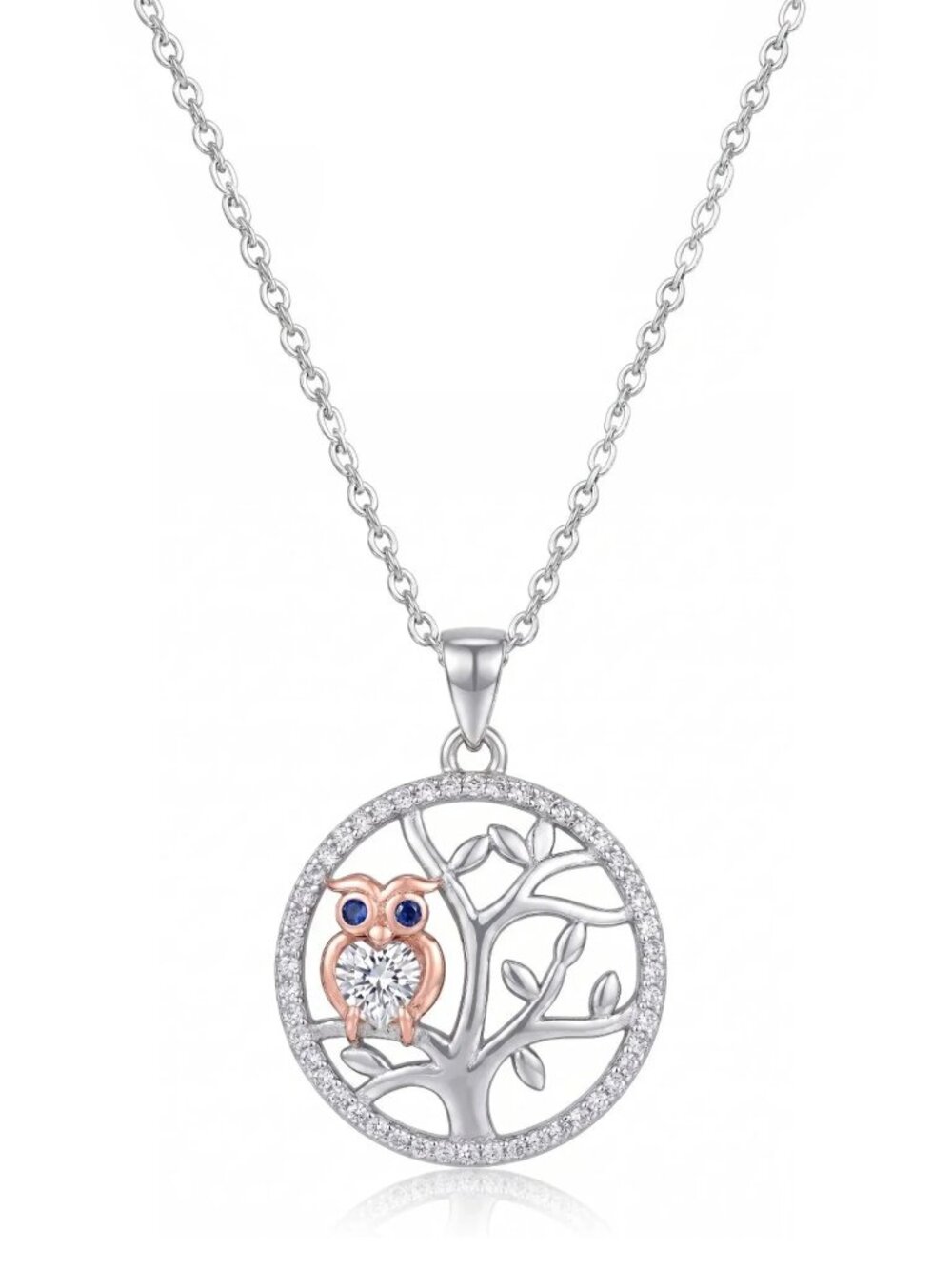 Silver Owl Necklace - 925 Sterling Silver, 2019 Charmed Aroma Owl Collection